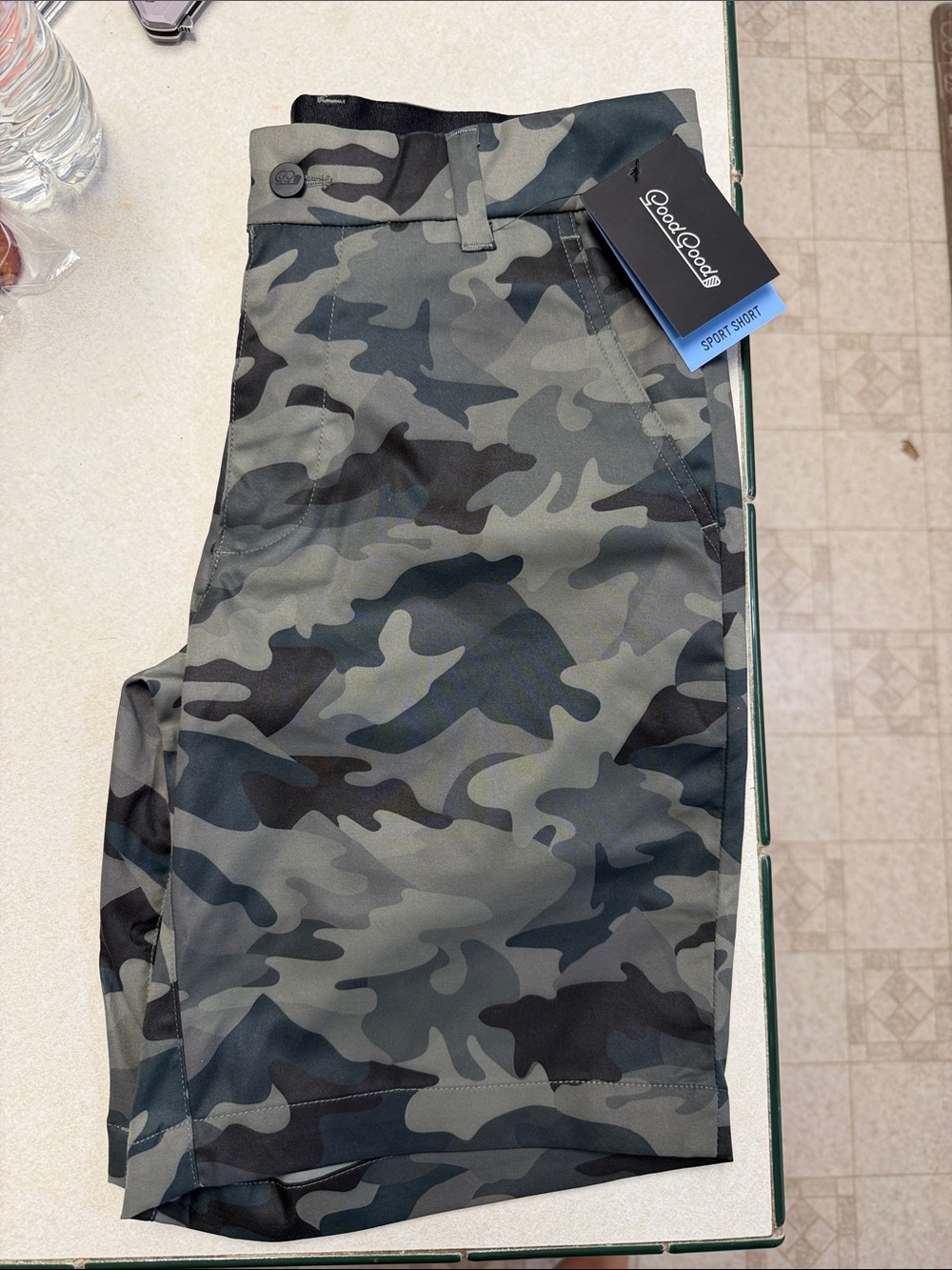 Men’s Camo Sport Short - Green Camo Good Good golf brand NWT
